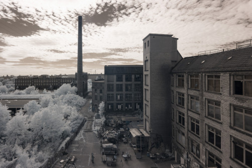 Die alte Fleischfabrik, Berlin Lichtenberg, Infrarotfotografie