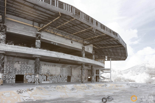 Es Fogueró Palace, Alcúdia Mallorca Infrarotfotografie